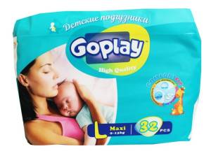 Подгузники GoPlay High Quality дышащие L 9-13 кг №32