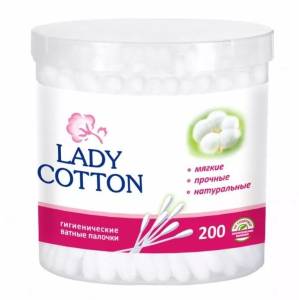 Ватные палочки Lady Cotton в банке 200шт