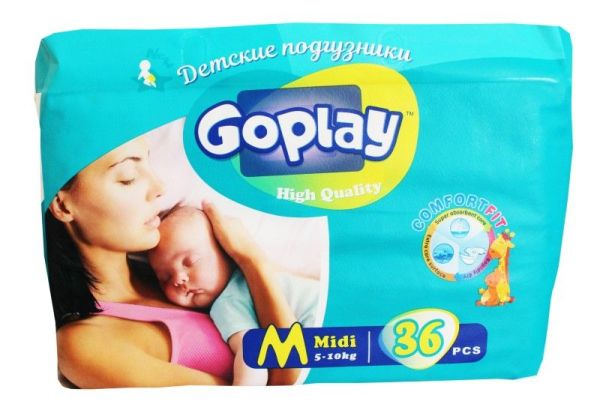 Изображение товара Подгузники GoPlay High Quality дышащие M 5-10 кг №36 Подгузники GoPlay High Quality дышащие M 5-10 кг №36 фотография
