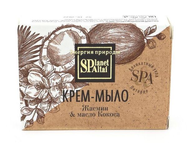 Изображение товара Крем-мыло Жасмин и масло кокоса Две Линии 90г Крем-мыло Жасмин и масло кокоса Две Линии 90г фотография