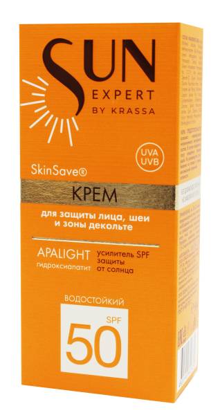 Изображение товара Крем для защиты лица зоны декольте SPF 50 Sun Expert Krassa 50мл Крем для защиты лица зоны декольте SPF 50 Sun Expert Krassa 50мл фотография