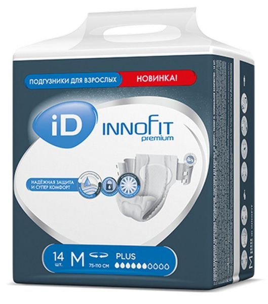 Изображение товара Подгузники для взрослых iD INNOFIT размер М 14шт Подгузники для взрослых iD INNOFIT размер М 14шт фотография