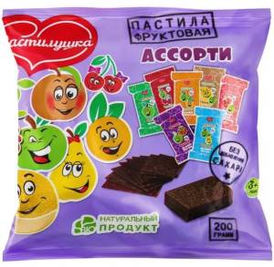 Пастила натуральная Ассорти Пастилушка 200г