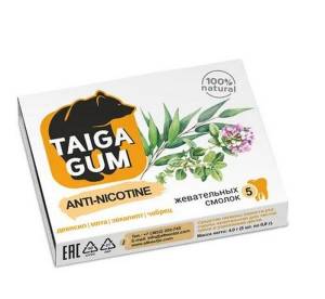 Смолка жевательная Taiga Gum против курения Алтайский нектар 5шт